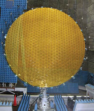 In-orbit-deployable radar dish
